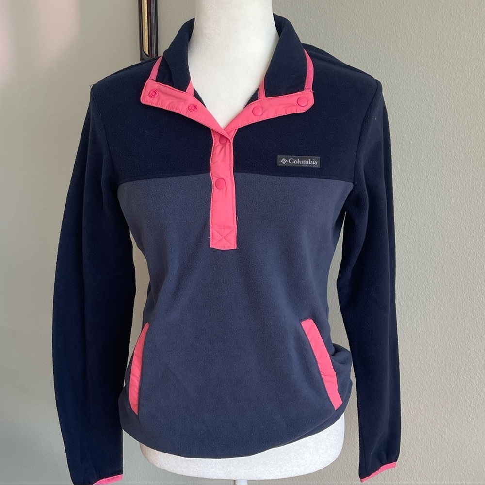 Columbia Navy and Pink Pullover Size S